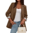 thumbnail image 3 of Blazer PRETTYGARDEN Mujer Frente Abierto Forro Leopardo Marrón M, 3 of 5