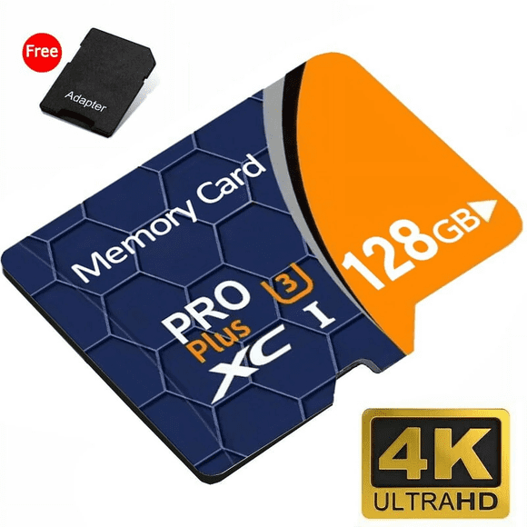 Tarjeta MicroSD 128GB, resistente al agua, UHS-I, V30, compatible con cámara, drone, smartphone y tableta, gran capacidad