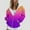 Purple, variant on Womens Casual Oversized Hooded Sweatshirt Crew Neck Zip Up Hoodies Gradient Printed Loose Fit Comfy Long Sleeve Pullover Tops with Pocket