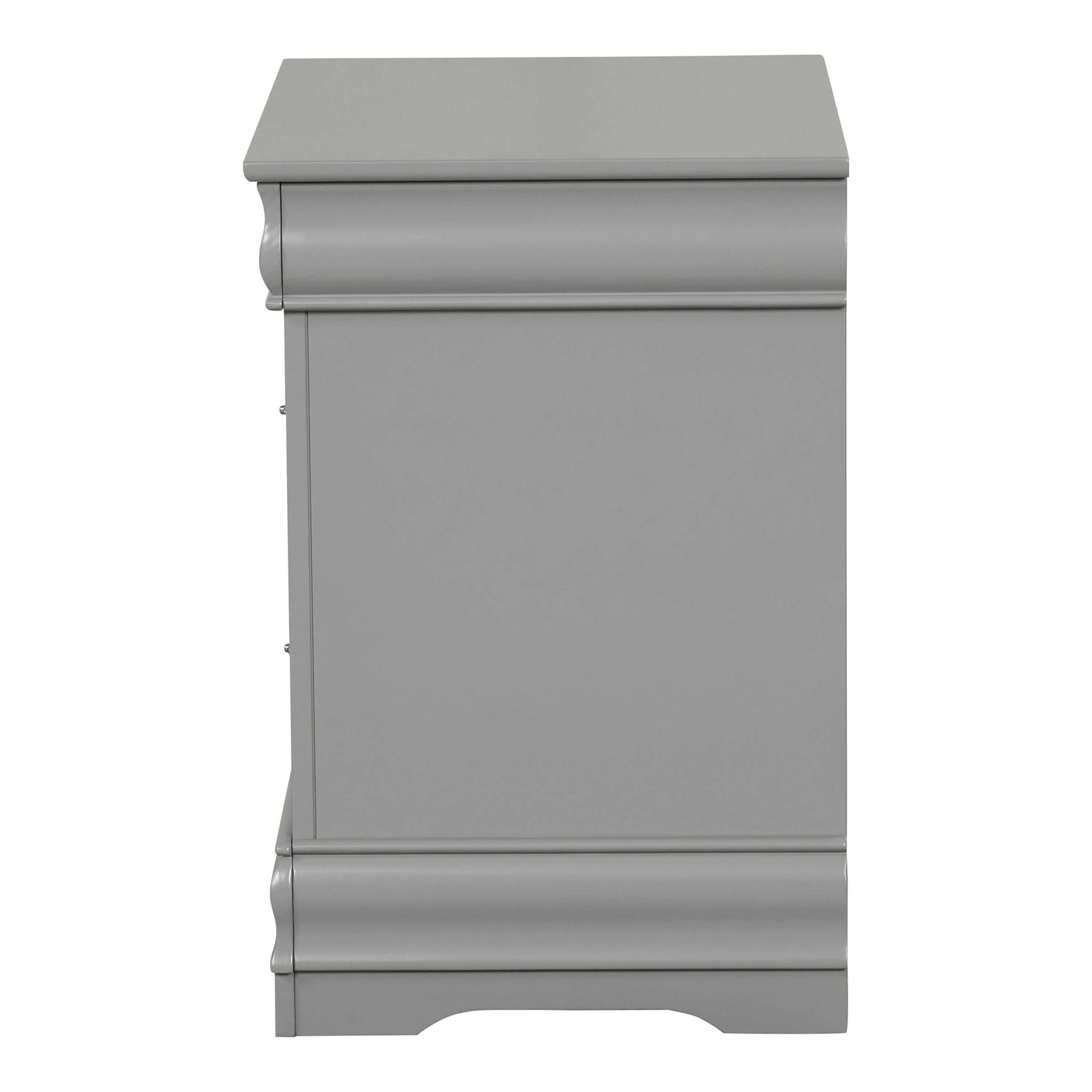 Furniture of America Vrai Modern 2-Drawer Nightstand, Gray