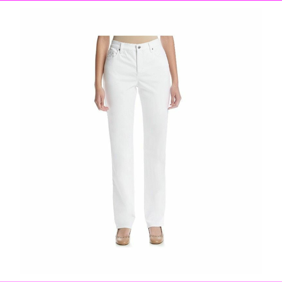 gloria vanderbilt women's classic tapered amanda jean, shell white, 12