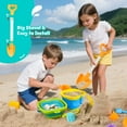 thumbnail image 5 of AuntyFey Collapsible Beach Toys for Kids, Sand Toys for Toddlers, Beach Toy Set with Collapsible Beach Buckets, Sandbox Toy with Castle Sand Mold and Large Shovels, 5 of 8