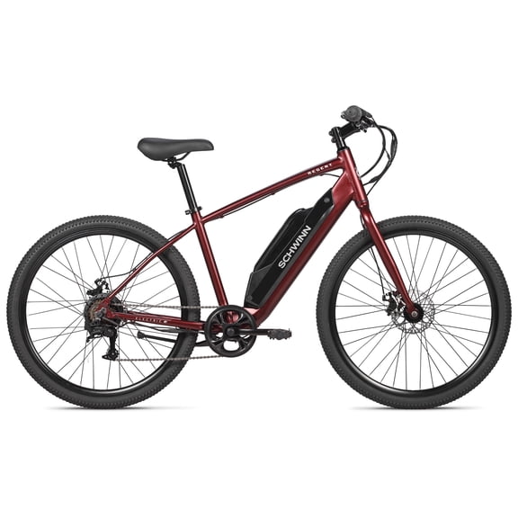 Schwinn Regent Electric Hybrid Bike, 27.5 Inch Wheel, Adult, Unisex, Red
