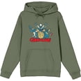 thumbnail image 5 of Gremlins Monsters & Logo Adult Olive Long Sleeve Hoodie-XS, 5 of 7