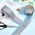 thumbnail image 3 of 180x2in Silver Gray Foam Molding Trim 3D Floral Peel and Stick Self Adhesive Flexible Sticky Edging Lines Baseboard Wall Skirting Stickers, 3 of 7