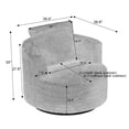 thumbnail image 7 of Compressible 360° Swivel Accent Chair with Sturdy Wooden Base,Modern Round Club Arm Chair with Curved Armrest and Soft Pilllow,Bedroom Side Reading Seat,for Living Room Office,Apartment,Cream, 7 of 7