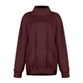 thumbnail image 4 of Generic Womens Oversized Sweatshirts Turtleneck Pullover Long Sleeve Hoodies Cozy Fleece Oversized Tops Fall Fashion Outfits, 4 of 5