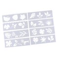 thumbnail image 1 of jifeng 8 Journal Drawing Templates Stencils Set Scrapbooking DIY Card Leaf, 1 of 9
