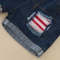 thumbnail image 6 of ASFGIMUJ Toddler Girls Short Sleeve Independence Day 4Th Of July Dinosaur Prints T Shirt Tops Denim Shorts Outfits,Size 4 Years-5 Years, 6 of 7