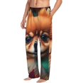 thumbnail image 6 of Honiee Colorful Leaf Chihuahua for men - a sleek fusion of Straight Pajama Pants, versatile Lounge Pants, and cozy Sleepwear, all rolled into one-Large, 6 of 6