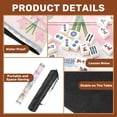thumbnail image 6 of Travel Mahjong Mat 21" x 21" Pastel Hydrangea Flower Bouquet Pink Blue Blossoms Ribbon Non-Slip Noise Reduction Mini Mahjong Tiles for Dominoes Poker Card, 6 of 6