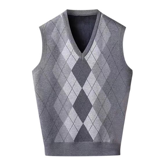 uikmnh Fall Sweater Mens Autumn Winter Casual Fashion V Neck Sleeveless Knit and Vest Sweater Vest
