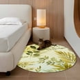 thumbnail image 2 of Round Rug 4Ft Washable Non-Slip, Sage Green Leaves Circle Area Rugs for Living Room Bedroom, Summer Botanical Farmhouse Watercolor Leaf Indoor Floor Mats Carpet Runner for Home Decor Aesthetic, 2 of 8