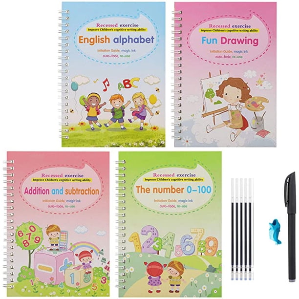 Calligraphy Reused Handwriting 4 Copybook 1Pen 1Penholder 5 Refills 10ML