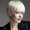 White, variant on Women Straight Short Fiber Wig Fashion White Hair For Female Girls