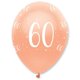thumbnail image 1 of Creative Party - Globos Diseño Con estampado de Látex 60 Cumpleaños - Pack de 6 (Oro Rosado), 1 of 2
