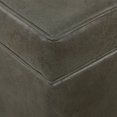 thumbnail image 5 of Cole Classics Square Storage Ottoman with Lift Off Top Faux Leather Gray: Upholstered Footstool, Wood Legs, Modern Design, 5 of 8