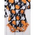 thumbnail image 5 of Sunisery 0-2T Halloween Baby Outfits Newborn Girl Romper Ghost Pumpkin Printed Tassel Bodysuit Jumpsuit Cute Headband 2Pcs Clothes, 5 of 6