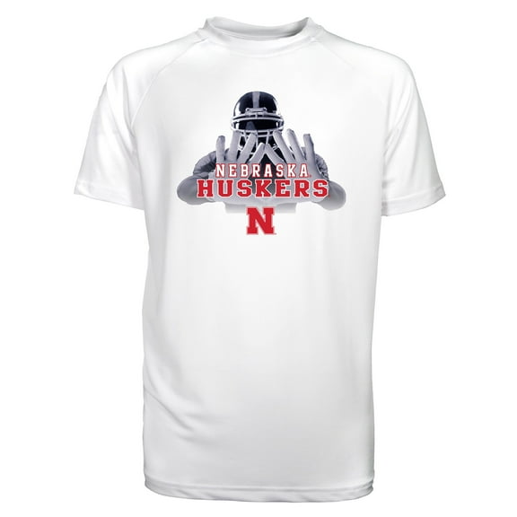 Toddler Garb White Nebraska Huskers Kevin Raglan Sun Shirt