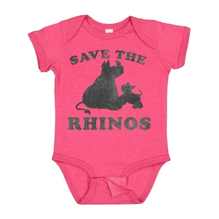 

Inktastic Save the Rhinos with Cute Rhinos Gift Baby Boy or Baby Girl Bodysuit