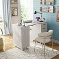 thumbnail image 6 of Advwin Manicure Table with Dust Collector, Nail Tech Desk for Beauty Salon, Nail Station with Wrist Cushion, Drawers, Shelves, and Storage Cabinet, 6 of 10
