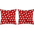 thumbnail image 1 of Housses de Coussin de la Saint-Valentin 20x20 Pouces Lot de 2 Cœurs Blancs Rouges Amour Ferme Housses de Coussin Décoratives pour Canapé Maison Coussin Coton Lin, 1 of 5