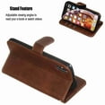 thumbnail image 2 of Dteck Case For Apple iPhone X / XS Zipper Wallet Money Pocket[Credit Card Holder Slot] Protective [Magnetic Closure] PU Leather Wallet Cover, brown, 2 of 4