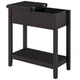 thumbnail image 1 of HOMCOM Table d'Appoint à Dessus Rabattable, Table d'Appoint Étroite avec Tablette de Rangement pour Chambre, 1 of 10