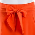 thumbnail image 2 of Franhais Women High Waist Pure Skirt Fashion Bow Flared Pleated Long Skirt with Two Pocket, 2 of 8