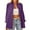 Purple, variant on EFINNY Womens Casual Button Down Shirts Comfy Long Sleeve V Neck Lapel Blouses Top