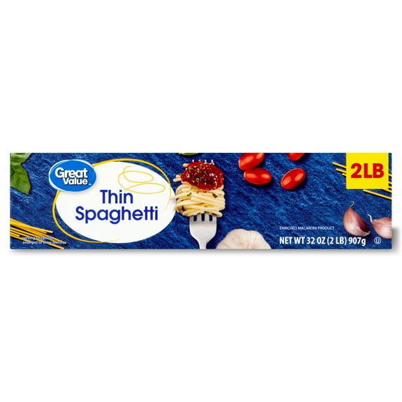Great Value Thin Spaghetti Pasta, 32 oz