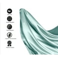 thumbnail image 3 of Luxury Satin Sheets Set King Size Aqua, 4-Piece Bedding Sets with Deep Pockets - Soft and Smooth Satin Bed Sheets for Ultra Comfort and Elegance, 3 of 8