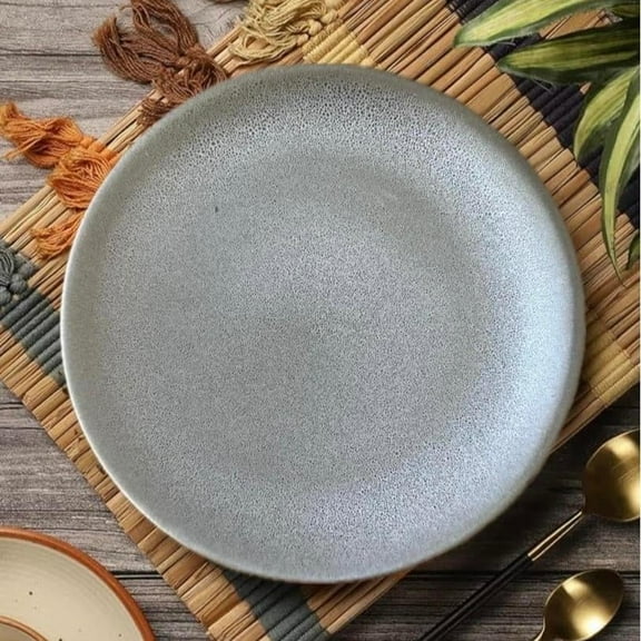 By The Earth Living | Dinner Plate | Charcoal Gray | Diameter 10"