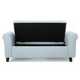 thumbnail image 5 of Charlemagne Rolled Arm Fabric Storage Ottoman Bench, Light Sky, 5 of 7