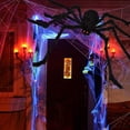 thumbnail image 3 of Halloween Decorations Spider Web,Fake Spider with Triangular Huge Spider Web for Indoor Outdoor Halloween Decorations,Holiday Party Yard Halloween Decorations Haunted House Décor, 3 of 7