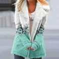 thumbnail image 2 of Herrnalise Jackets For Women Fashion Long Sleeve Pocket Plush Button Coat Shackets For Women 2024 fall Green,XXL, 2 of 5