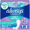 thumbnail image 1 of Protectores diarios Always Daily Protect sin fragancia, 108 unidades, 1 of 9