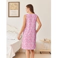 thumbnail image 5 of Ekouaer Womens Cotton Nightgown Sleeveless Night Gown Cooling Nightshirts Organic Cotton Dress with Pockets, 5 of 6