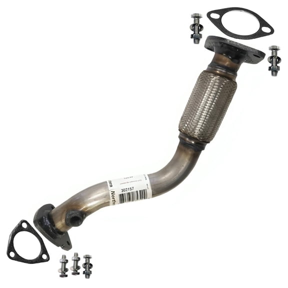 Stainless Steel Exhaust Front Flex Pipe Fits 2008-2009 Pontiac G6 2.4L & 2008 Saturn Aura 2.4L - Direct Fit