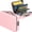 Pink, variant on Fireproof Document Box with Fireproof Zipper, Hard Inner Shell Fireproof Document Bag with Lock, Fireproof Water Resistant Important Document Organizer 16 inch Laptop File Briefcase (Black)