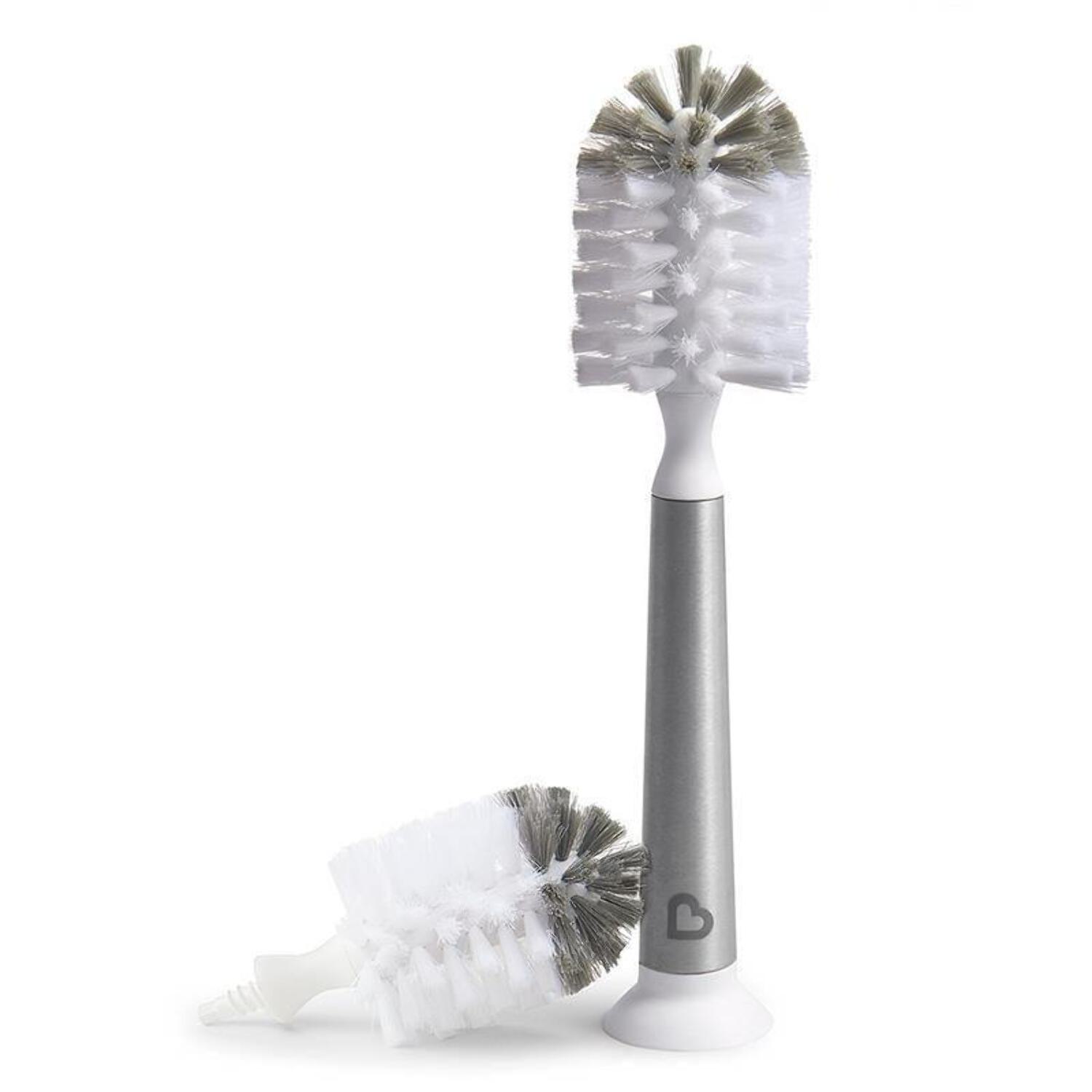 Munchkin® Shine™ Stainless Steel Bottle Brush and Refill Brush Head, Gray - image 4 of 9