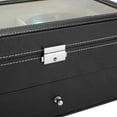 thumbnail image 5 of Canddidliike Lockable Sunglass Display Case, Leather Glasses Organizer with Eyeglasses Drawer - Black, 5 of 6