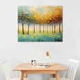 thumbnail image 2 of Nawypu  Wall Art Canvas Prints Abstract Trees Blue and Yellow Abstract Forest Pictures Paintings Stretched and Framed for Living Room Bedroom Kicthen Office Artwork, 2 of 4