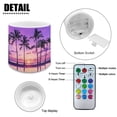 thumbnail image 6 of Kuiaobaty 4 Pcs Flameless Votive Candles Battery Operated LED Pillar Candle Tealights Long Lasting with Remote Timer for Indoor Outdoor Coastal Home Decor Sunset Glow Sea Palm Coconut Tree, 6 of 7