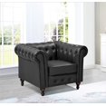 thumbnail image 2 of US Pride Furniture Oriskany Chesterfield Faux Leather Chair, 2 of 2