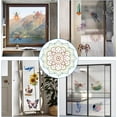 thumbnail image 6 of 4 Styles 6.3 Inch Mandala Window Decals Plastic PVC Colorful Round Static Flower Floral Non Adhesive Window Stickers Removable Alert Cling for Stairway Door Home Room Offices Party Decors, 6 of 7