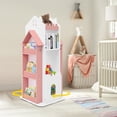 thumbnail image 4 of Rotating Children's Bookshelf, Castle-Shaped, 360 Rotating, 10-Shelf Bookcase, Corner Book Storage Organizer for CDs ,Movies,Books, 4 of 22