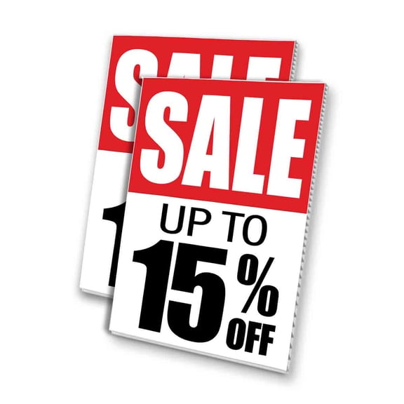 15 Off Special (24" X 36") 4mm Corrugated Plastic Panel, Graphics Applied To 1 Side (Pk of 2)
