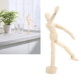 thumbnail image 3 of Maniquí de Madera, Maniquí de Dibujo de Cuerpo Humano Flexible, Adorno Artínstico para Decoración del Hogar, Utilería de Animación, material Schima Superba, 3 of 7