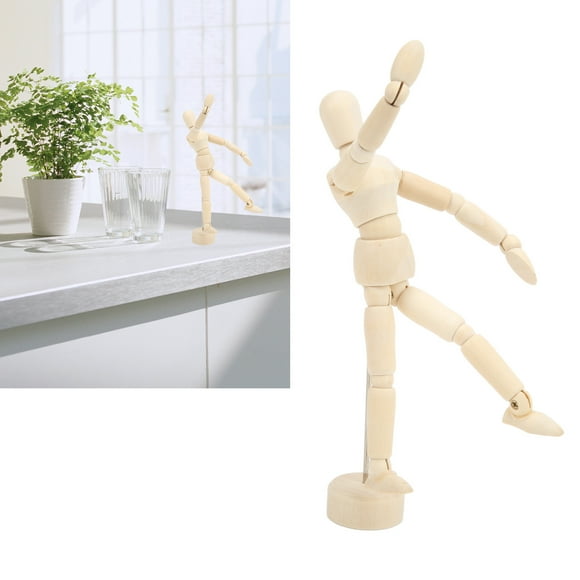 Figura De Maniquí De Madera, 14 Articulaciones, Modelo De Dibujo De Artista Articulado Con Proporciones Del Cuerpo Humano, Herramienta De Boceto Para Artistas, Accesorios De